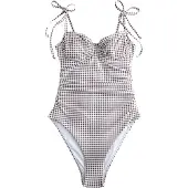 Next Maillot de bain chocolat / blanc