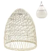 Lumisky Suspension Paulo Nomad Beige Rotin Naturel H45cm