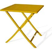 DCB Groupe Table de jardin carrée pliante en aluminium