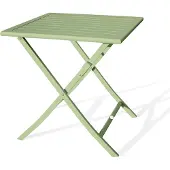 DCB Groupe Table de jardin carrée pliante en aluminium