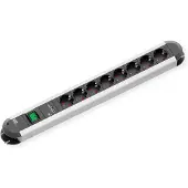 Bachmann PRIMO Multiprise 8x contact de protection, 2x port de charge USB, interrupteur, 1,75 m