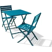 DCB Groupe Ensemble repas de jardin carré en aluminium