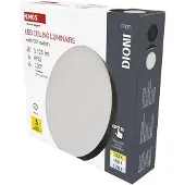 Emos Applique/plafonnier LED DIONI, nast. 1725 lm, 15 W (au lieu de 110 W), intérieur/extérieur, ronde, Ø 28 cm, noir, ZM7153