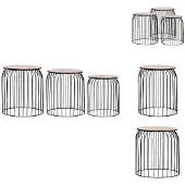 vidaXL Tables basses, lot de 3, noir - Tables basses