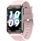 INF Montre intelligente avec ECG, pouls, oxygène sanguin Rose