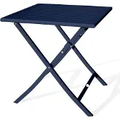 DCB Groupe Table de jardin carrée pliante en aluminium