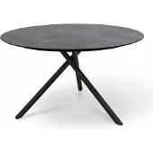 DCB Groupe Table de jardin ronde en aluminium