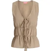 Jack & Jones Almira Linen Jjxx Sleeveless Blouse Beige XS Femme