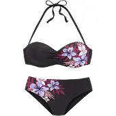 LASCANA Bikini mélange de couleurs / noir