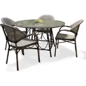 DCB Groupe Ensemble repas de jardin 4 places en aluminium