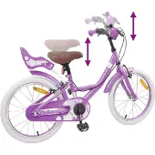 vidaXL Vélo enfant 18 pouces pour enfants de 5 à 7 ans Violet