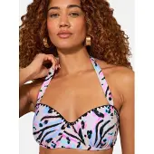 Love & roses Hauts de bikini ivoire / bleu ciel / rose clair / noir