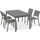 DCB Groupe Ensemble repas de jardin 4 places en aluminium