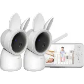 Arenti Kit de surveillance vidéo pour bébé 3MP/2K Wi-Fi avec deux caméras et écran LCD