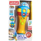 WINFUN Microphone avec sons et lumières, 12 mois et plus,