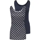 ONLY Haut 'ONLLIVE LOVE' bleu marine / blanc