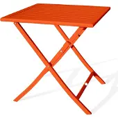 DCB Groupe Table de jardin carrée pliante en aluminium