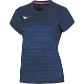 Mizuno Maillot d'entraînement TEAM CHIBA pour femme WOS - 62EAA705, couleur : bleu foncé, matière : S
