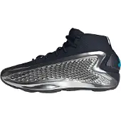 Adidas Chaussures de basketball Homme Anthony Edwards 1 Mid 'Chrome Core Black/Silver Metallic/Core Black