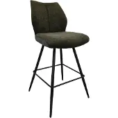 NABER Stella 2S, tabouret, structure noire mate, pivotant, revêtement vert
