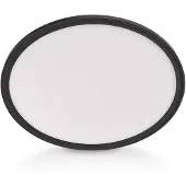 Emos Applique murale/plafonnier à LED FLORI, ronde, blanc neutre 4000 K, 1800 lm, 18 W (au lieu de 115 W ampoule), pour l'intérieur, Ø 29,3 cm, noir