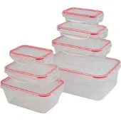 Classbach Boîtes de conservation avec couvercle | Set de 7 pièces | 100% étanche | Meal Prep Boxes | Convient pour micro-ondes lave-vaisselle congélateur | C-FHD 4008 K