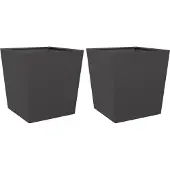 vidaXL Jardinières 2 pcs noir 50x50x50 cm acier