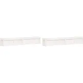 vidaXL Jardinières 2 pcs blanc bois de pin massif