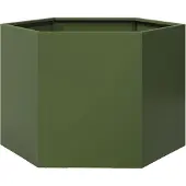 vidaXL Jardinière vert olive hexagone 69x60x45 cm acier