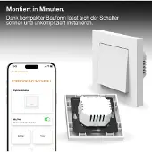 Osram SMART+ WiFi Matter interrupteur mural, 1 canal, 10AX, IP20, blanc, interrupteur relais, encastré, 27mm