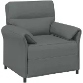 vidaXL Canapé 100 % polyester, structure en métal, MDF, contreplaqué