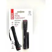 Emos Lampe de poche LED en métal, 120 lm, 2× AAA, FOKUS (13.10 cm, 120 lm)