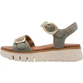 Tamaris Sandales 'Bequeme Keilabsatz-Sandalen aus Leder' vert