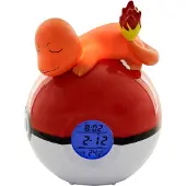 Teknofun BigBen, Radio-réveil lumineux avec Glumanda endormi sur Pokeball, rouge