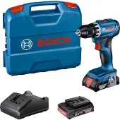 Bosch GSR 18V-45 - Perceuse-visseuse sans fil (avec 2x batterie 2,0 Ah + chargeur, coffret de transport)