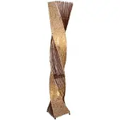 WORU Lampadaire Marco 150 cm rotin feuille de bananier bohème naturel