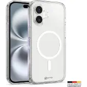 Prio Etui de protection MAG pour iPhone 16 (6,1 pouces) clair (Apple iPhone 16), Coque pour téléphone portable, Transparent