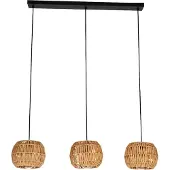 Eglo Suspension en rotin Sheldon 3 lumières