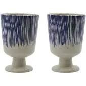 House Doctor Lot de 4 mugs Diva blanc cassé/bleu - 5707644921894