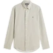 Tommy Hilfiger Chemise business 'Flex' taupe / blanc