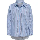 ONLY Chemisier 'ONLOregon' bleu clair / brun foncé / blanc