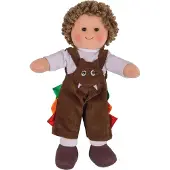 Bigjigs Poupée en peluche Jack - 28 cm