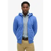Superdry pour homme. M2014128E Sweat-shirt zippé Essential Logo bleu (M), Casuel, Coton