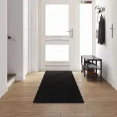 Syfax Tapis Couloir Noir 80 x 500 cm