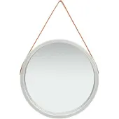vidaXL Miroir mural avec sangle 60 cm Argenté