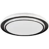 Eglo , plafonnier LED Moschetta, lampe de plafond ronde avec télécommande, idéale pour les couloirs, les chambres, lumière blanc chaud/blanc froid, diamètre 49 cm