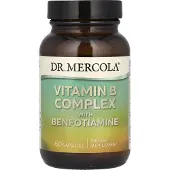 Dr. Mercola , Complexe de Vitamines B avec Benfotiamine, 60 Gélules