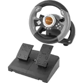 Ironkey Challenge Mini LE Black, Red USB 2.0 Steering wheel + Pedals PC (PC), Manette, Gris, Noir
