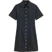 Levi's Rinoa Denim Short Sleeve Dress Noir M Femme