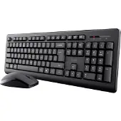 Trust Primo, Sans fil, RF Wireless, Membrane Key Switch, QWERTY, Noir, Souris incluse